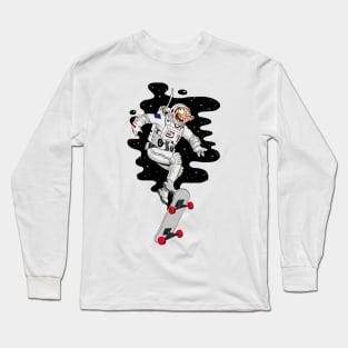 Puro Codiciado Loco Astronauta en Patineta Long Sleeve T-Shirt